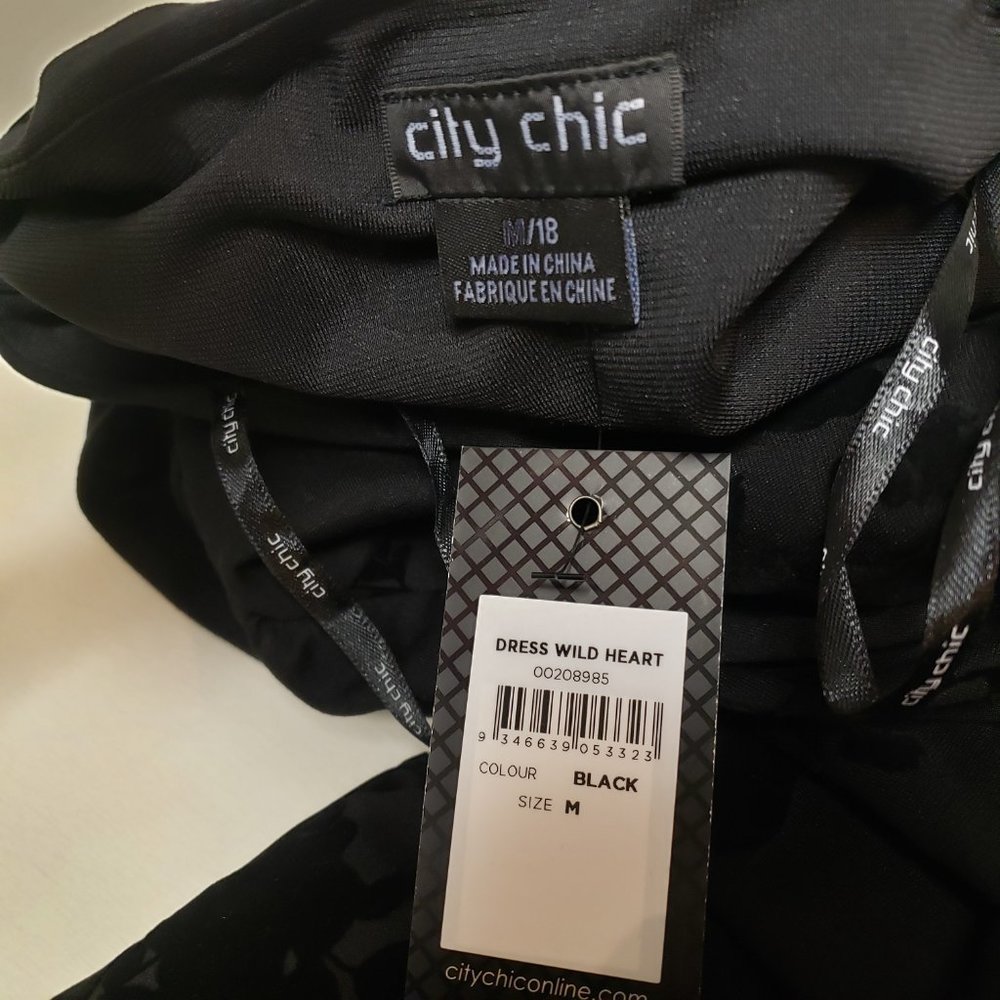 City Chic Black Floral Midi Dress - Picture 5 of 5